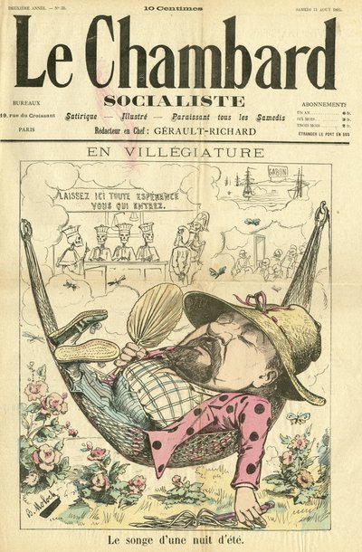 Illustration de Moloch (1849-1909) pour la couverture de Le Chambard Socialiste - Moloch