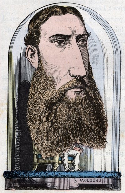Portrait de Léopold II, Roi des Belges (Louis Philippe Marie Victor), Prince de Belgique, Duc de Saxe, Prince de Saxe-Cobourg-Gotha, Duc de Brabant - Moloch