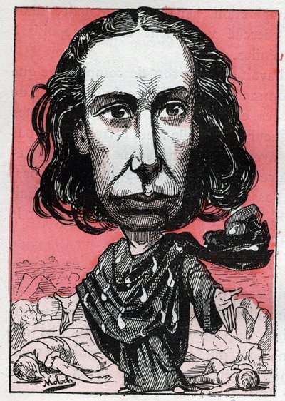 Portrait de Louise Michel (1830-1905), institutrice, militante ouvrière, anarchiste, surnommée la "Louve Rouge" - Moloch