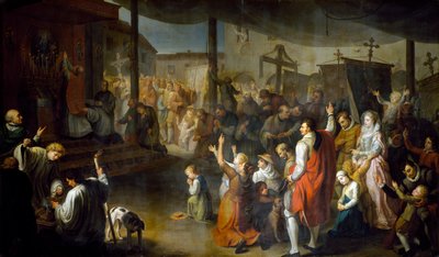 Le vote des citoyens de Carmarthenshire pour mettre fin à la peste de 1630 - Moneta Jr. Sleet