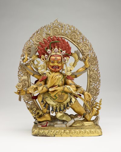 Mahakala à six bras, seconde moitié du 18ème siècle - Mongolian School