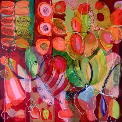 Motifs botaniques abstraits et colorés - Monika Riethmueller