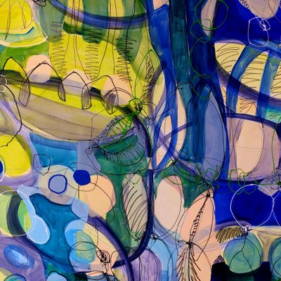 Abstrait fluide et éclatant - Monika Riethmueller