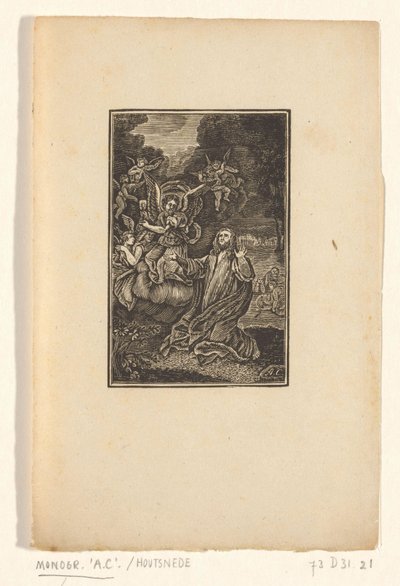 Christ sur le mont des Oliviers - Monogrammist AC (houtgraveur)