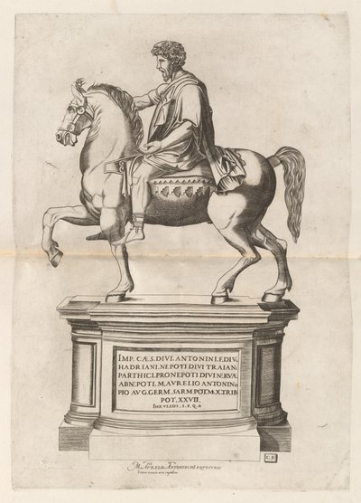 Statue Équestre de Marc Aurèle - Monogrammist CB after Nicolaus Beatrizet