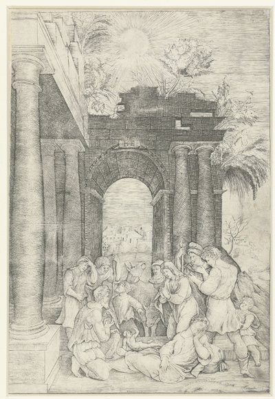 Adoration des bergers - Monogrammist HFE
