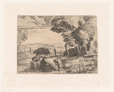 Paysage avec bergers - Monogrammist IF (graveur)