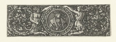 Frise avec portrait de Maximilien Ier dans un médaillon - Monogrammist LB (Nederlanden)
