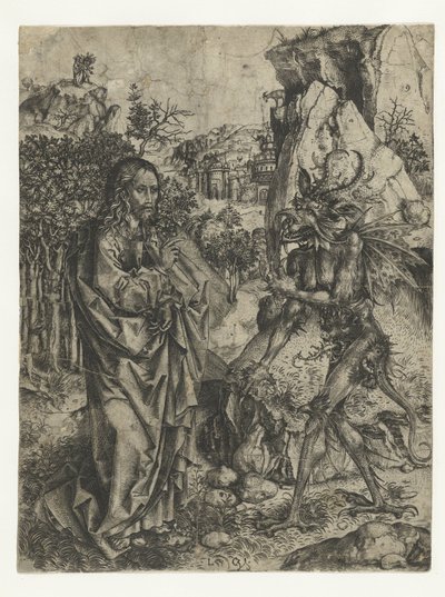 La tentation du Christ - Monogrammist LCZ