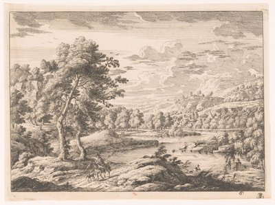 Paysage avec rivière - Monogrammist MEG