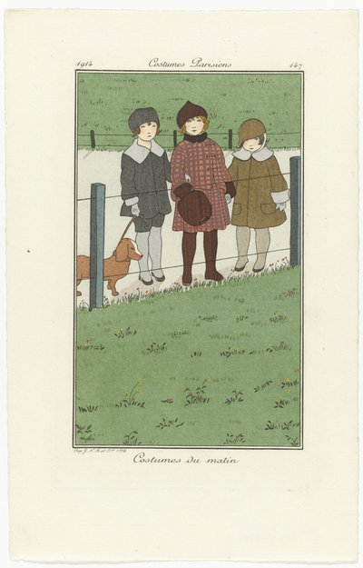Journal des Dames et des Modes, Costumes Parisiens, 1914, No. 147 : Costumes du matin - Monogrammist MFN
