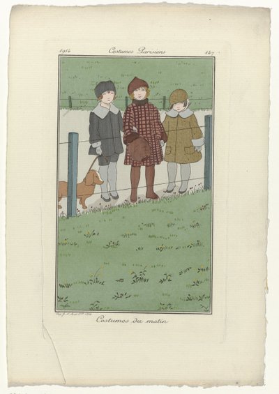Journal des Dames et des Modes, Costumes Parisiens, 1914, No. 147 : Costumes du matin - Monogrammist MFN