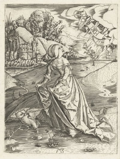 La femme avec le hibou - Monogrammist MZ