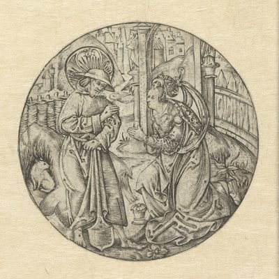 Christ apparaissant à Marie Madeleine (Noli me tangere) - Monogrammist S