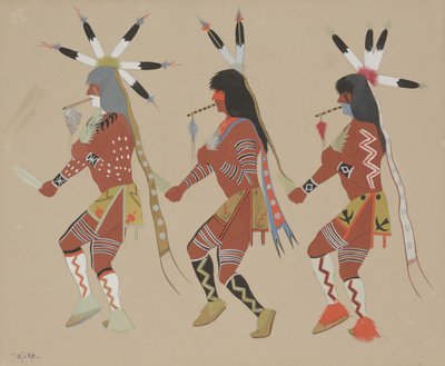 Cérémonie indienne, vers 1933 - Monroe Tsatoke