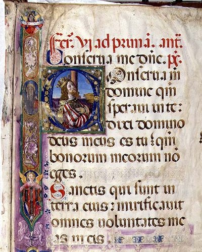 Ms 543 f.1r Initiale historiée 