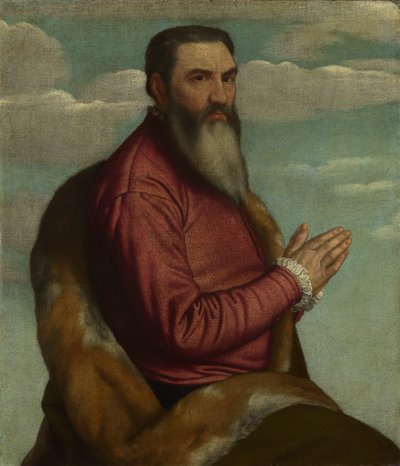 Homme priant avec une longue barbe, vers 1545 - Moretto da Brescia