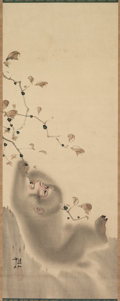Singe accroché à une branche - Mori Sosen