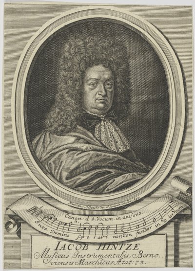 Portrait de Jacob Hintze 1622-1702, 1695 - Moritz Bodenehr