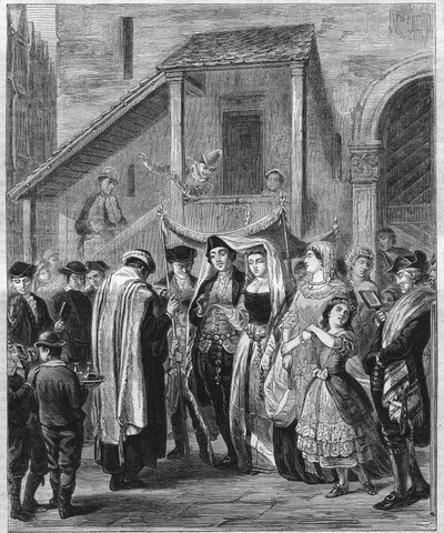 Mariage juif en Allemagne en 1869 - Moritz Daniel Oppenheim