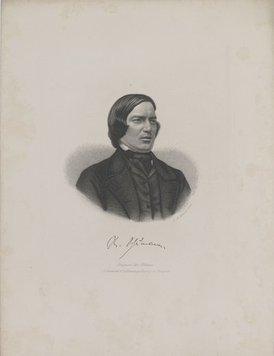 Portrait du compositeur Robert Schumann 1810-1856, vers 1840 - Moritz Laemmel