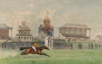 Course de chevaux à la Freudenau à Vienne en 1884 - Moritz Ledeli