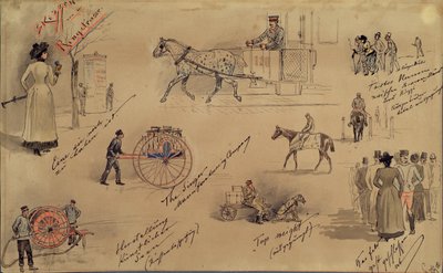 Types viennois 1883 (Esquisses de la Ringstraße) - Moritz Ledeli