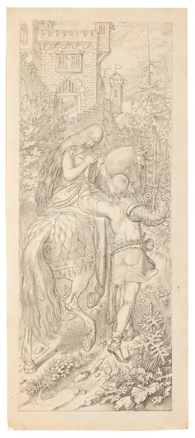 Une scène du conte de fées Les sept corbeaux et leur fidèle sœur, 1830-1831 - Moritz Ludwig von Schwind
