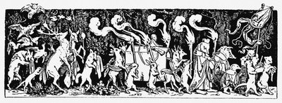 Le cortège funèbre du chasseur De: Munich Bilderbogen No 44 - Moritz Ludwig von Schwind