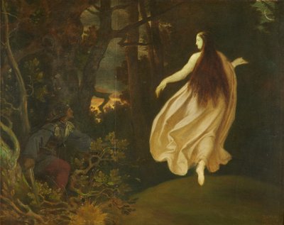 Apparition dans la forêt (de La Belle au bois dormant), avant 1858 - Moritz Ludwig von Schwind