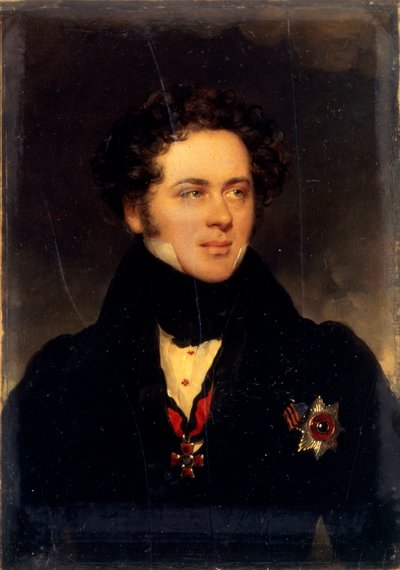 Portrait du comte Alexeï Alexeïevitch Perovsky, écrivain Antony Pogorelsky - Moritz Michael Daffinger