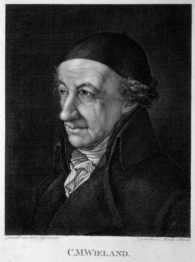 Portrait du poète et écrivain Christoph Martin Wieland 1733-1813, 19ème siècle - Moritz Steinla
