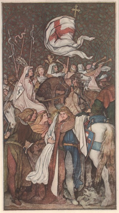 Saint Louis prend congé de sa femme Élisabeth - Moritz Ludwig von Schwind