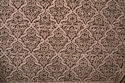 Kasbah de Thami El Glaoui, stuc, détail - Moroccan School
