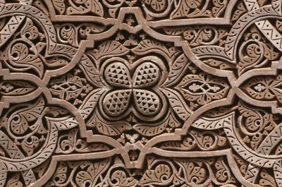 Kasbah de Thami El Glaoui, stuc, détail - Moroccan School