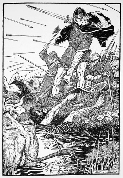 Le roi Magnus dans le marais à Downpatrick, Irlande, 1103 - Morris Meredith Williams