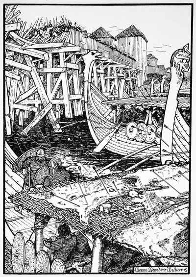 La Bataille du Pont de Londres, 1014, 1913 - Morris Meredith Williams