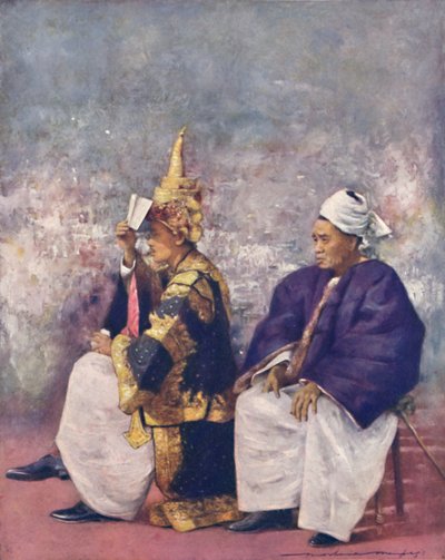 Chefs Shan regardant le Durbar - Mortimer L Menpes