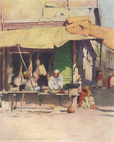 Une Boucherie à Peshawur, 1905 - Mortimer Ludington Menpes