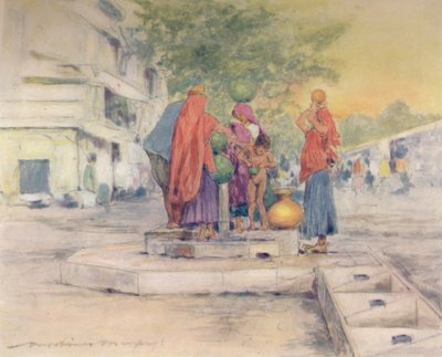 Près de la fontaine, Jeypore, 1905 - Mortimer Ludington Menpes