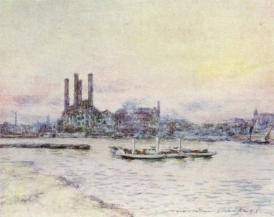 Depuis le pont de Battersea - Mortimer Ludington Menpes
