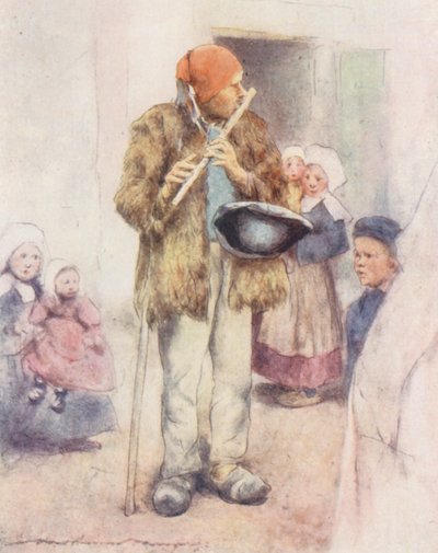 Le joueur de cornemuse aveugle - Mortimer Ludington Menpes