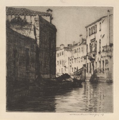 Un canal arrière, Venise (Palais) - Mortimer Menpes