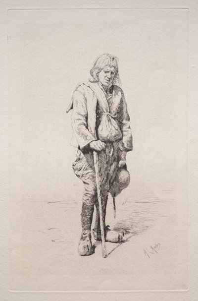 Homme avec Canne - Mortimer Menpes