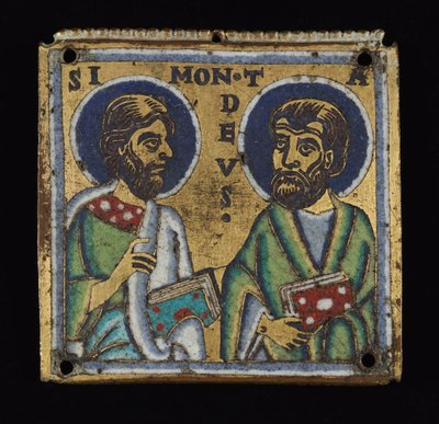 Plaque : Simon et Thaddée, vers 1160 - Mosan School