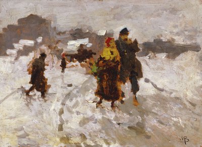 Figures dans la neige - Mose Bianchi