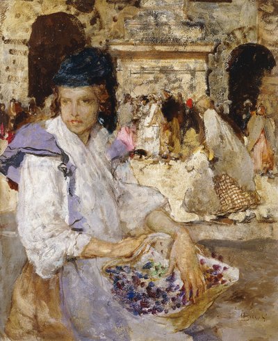 La Marchande de fleurs - Mose Bianchi