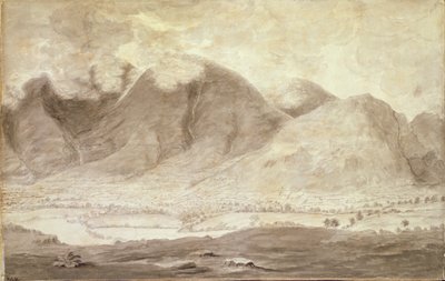 Vue panoramique de Derwentwater et de la vallée de Keswick (détail) - Moses Griffith