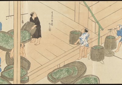 Illustrations de la production du thé Uji - Motonari Sait?