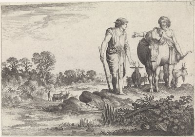 Argus demande à Mercure de rester avec lui (Mercure et Argus) - Moyses van Wtenbrouck